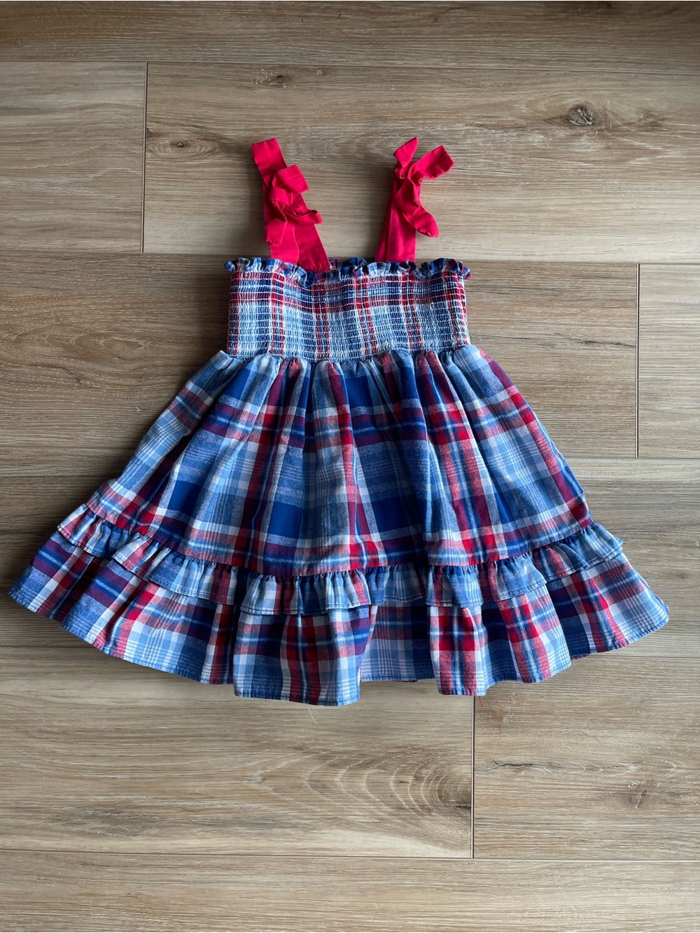 Good Lad Toddler Blue & Red Plaid Sundress